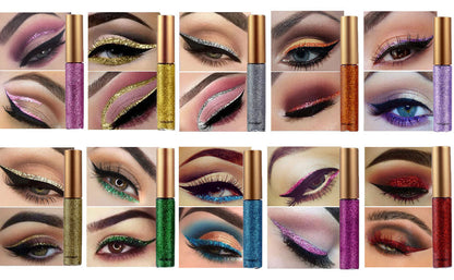 Pack 10 delineadores glitter