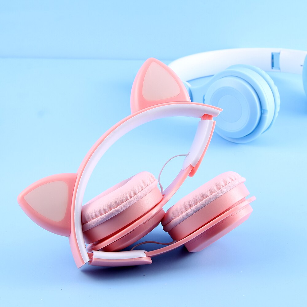 Audifonos inalambricos con orejas de gato